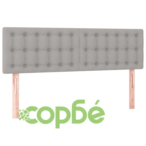 Боксспринг легло с матрак, светлосиво, 140x190 см плат ➤ топ цена ➤ sorbe.bg