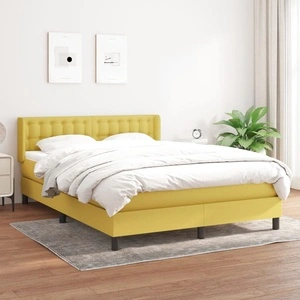 Боксспринг легло с матрак, зелена, 140x200 см, плат