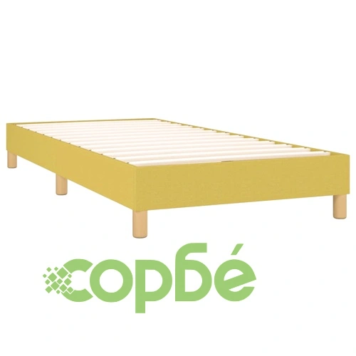 Боксспринг легло с матрак, зелено, 100x200 см, плат ➤ топ цена ➤ sorbe.bg