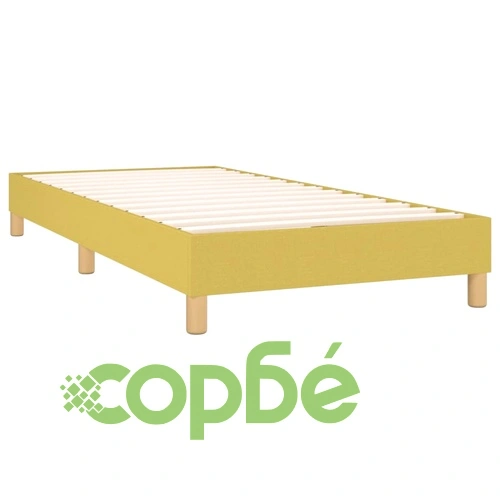 Боксспринг легло с матрак, зелено, 100x200 см, плат ➤ топ цена ➤ sorbe.bg
