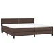 Боксспринг легло с матрак, кафяво, 200x200 см, изкуствена кожа