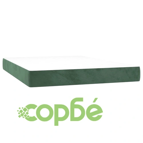 Боксспринг легло с матрак, зелена, 140x190 см, кадифе ➤ топ цена ➤ sorbe.bg
