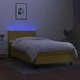 Боксспринг легло с матрак и LED, зелена, 90x190 см, плат