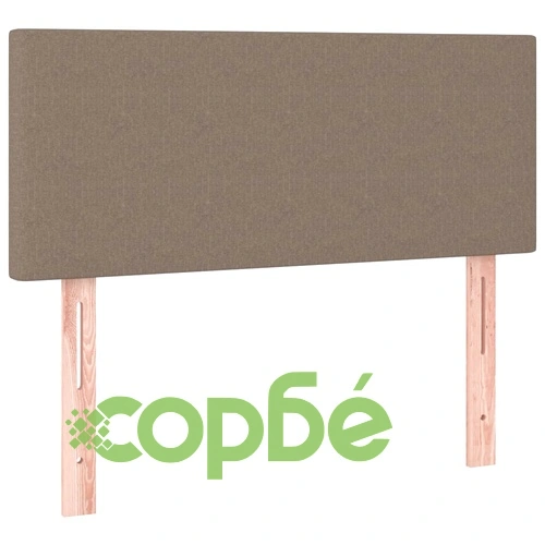 Боксспринг легло с матрак и LED, таупе, 100x200 см, плат ➤ топ цена ➤ sorbe.bg