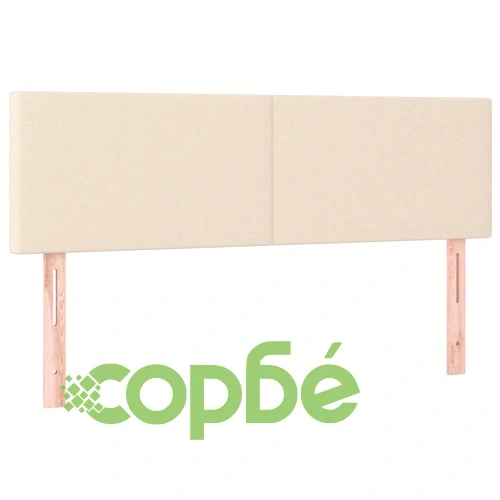 Боксспринг легло с матрак и LED, кремаво, 140x190 см, плат ➤ топ цена ➤ sorbe.bg