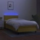 Боксспринг легло с матрак и LED, зелена, 90x190 см, плат