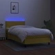 Боксспринг легло с матрак и LED, зелена, 90x200 см, плат