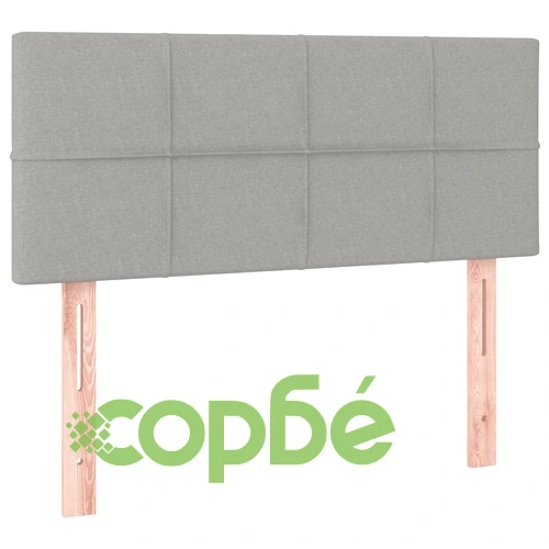 Боксспринг легло с матрак и LED, светлосиво, 80x200 см, плат ➤ топ цена ➤ sorbe.bg