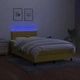 Боксспринг легло с матрак и LED, зелено, 120x200 см, плат