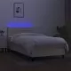 Боксспринг легло с матрак и LED, кремаво, 80x200 см, плат