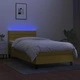 Боксспринг легло с матрак и LED, зелено, 80x200 см, плат