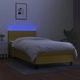 Боксспринг легло с матрак и LED, зелена, 90x190 см, плат