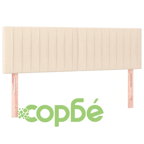 Боксспринг легло с матрак и LED, кремаво, 140x190 см, плат ➤ топ цена ➤ sorbe.bg