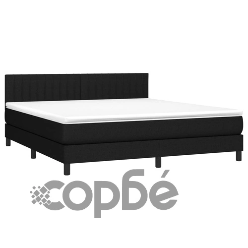 Боксспринг легло с матрак и LED, черно, 160x200 см, плат ➤ топ цена ➤ sorbe.bg