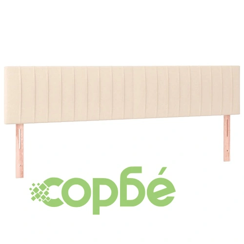 Боксспринг легло с матрак и LED, кремаво, 180x200 см, плат ➤ топ цена ➤ sorbe.bg