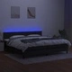 Боксспринг легло с матрак и LED, черна, 200x200 см, плат