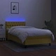 Боксспринг легло с матрак и LED, зелена, 90x200 см, плат