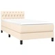 Боксспринг легло с матрак и LED, кремаво, 100x200 см, плат