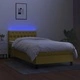 Боксспринг легло с матрак и LED, зелено, 100x200 см, плат