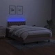 Боксспринг легло с матрак и LED, таупе, 120x200 см, плат