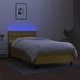 Боксспринг легло с матрак и LED, зелена, 90x200 см, плат