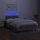Боксспринг легло с матрак и LED, таупе, 120x200 см, плат