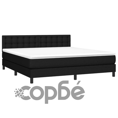 Боксспринг легло с матрак и LED, черно, 160x200 см, плат ➤ топ цена ➤ sorbe.bg