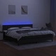 Боксспринг легло с матрак и LED, черна, 200x200 см, плат