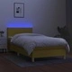 Боксспринг легло с матрак и LED, зелена, 90x190 см, плат