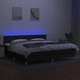 Боксспринг легло с матрак и LED, черна, 200x200 см, плат