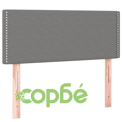 Боксспринг легло с матрак и LED, тъмносиво, 80x200 см, плат ➤ топ цена ➤ sorbe.bg