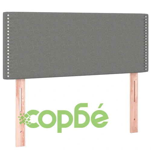 Боксспринг легло с матрак и LED, тъмносиво, 120x200 см, плат ➤ топ цена ➤ sorbe.bg