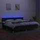 Боксспринг легло с матрак и LED, черна, 200x200 см, плат