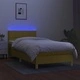 Боксспринг легло с матрак и LED, зелена, 90x190 см, плат