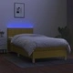 Боксспринг легло с матрак и LED, зелено, 100x200 см, плат