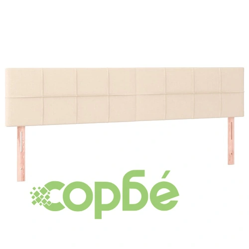 Боксспринг легло с матрак и LED, кремаво, 160x200 см, плат ➤ топ цена ➤ sorbe.bg