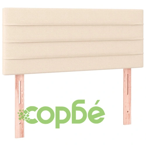 Боксспринг легло с матрак и LED, кремаво, 120x200 см, плат ➤ топ цена ➤ sorbe.bg