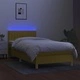 Боксспринг легло с матрак и LED, зелена, 90x190 см, плат