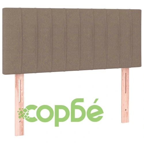 Боксспринг легло с матрак и LED, таупе, 90x200 см, плат ➤ топ цена ➤ sorbe.bg