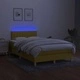 Боксспринг легло с матрак и LED, зелено, 120x200 см, плат