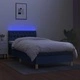 Боксспринг легло с матрак и LED, синя, 90x200 см, плат