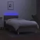Боксспринг легло с матрак и LED, таупе, 100x200 см, плат 