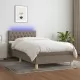 Боксспринг легло с матрак и LED, таупе, 100x200 см, плат 
