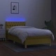 Боксспринг легло с матрак и LED, зелено, 100x200 см, плат
