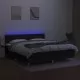 Боксспринг легло с матрак и LED, черно, 180x200 см, плат
