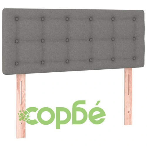 Боксспринг легло с матрак и LED, тъмносива, 90x200 см, плат ➤ топ цена ➤ sorbe.bg