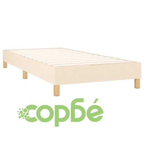 Боксспринг легло с матрак и LED, кремава, 90x200 см, плат ➤ топ цена ➤ sorbe.bg