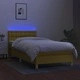 Боксспринг легло с матрак и LED, зелено, 100x200 см, плат
