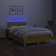 Боксспринг легло с матрак и LED, зелено, 120x200 см, плат 