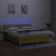 Боксспринг легло с матрак и LED, зелено, 160x200 см, плат